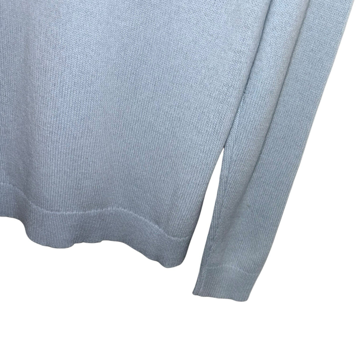 Woolovers Size Medium Lambswool Jumper Baby Blue Long Sleeve V Neck VGC