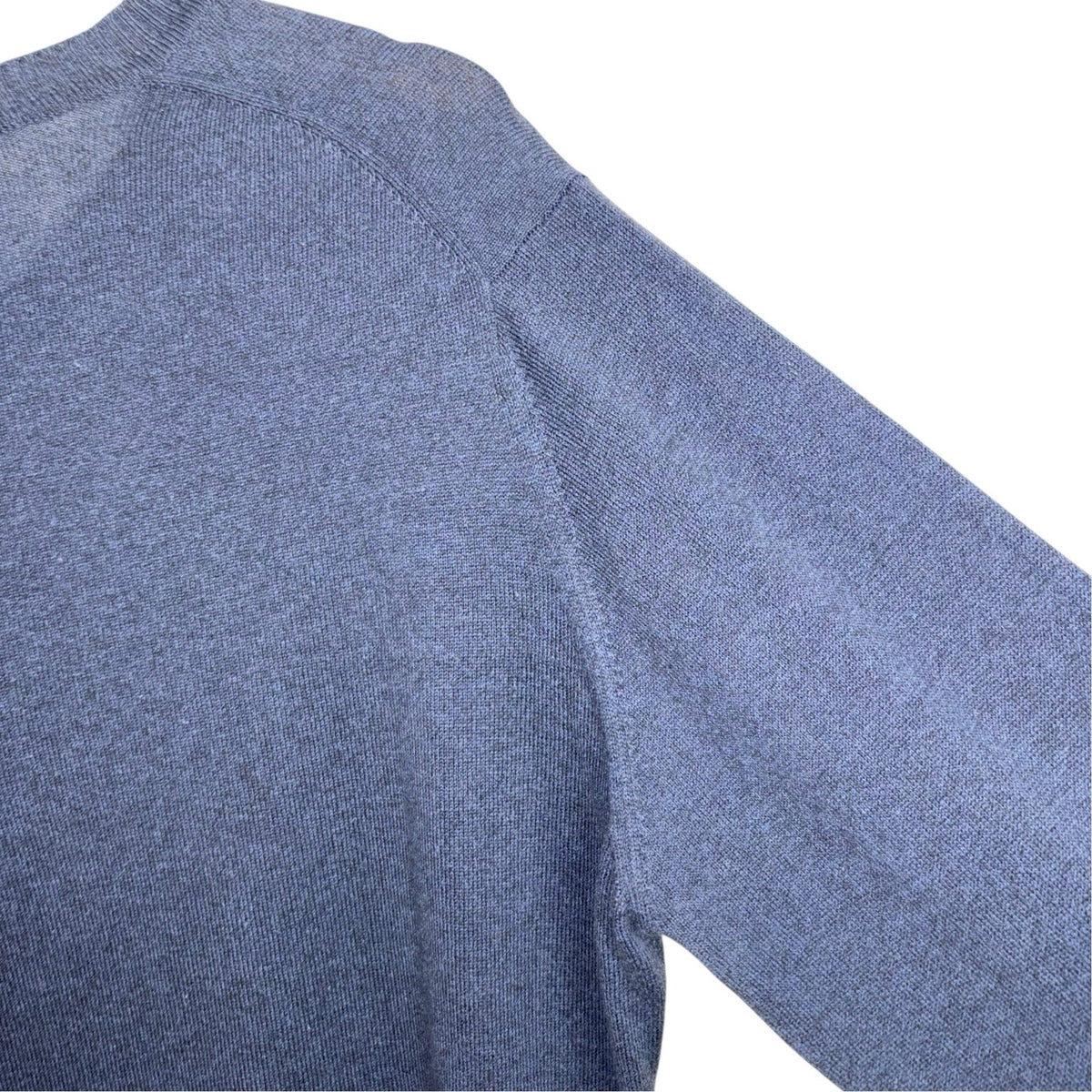 Jaeger Size Medium Vintage Jumper Long Sleeve Navy Blue Cotton V Neck VGC