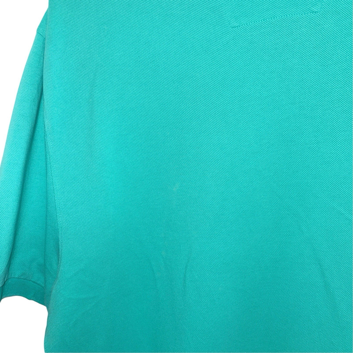 Nautica Mens Size 2XL Short Sleeve Polo Shirt Teal Green Embroidered Logo Worn