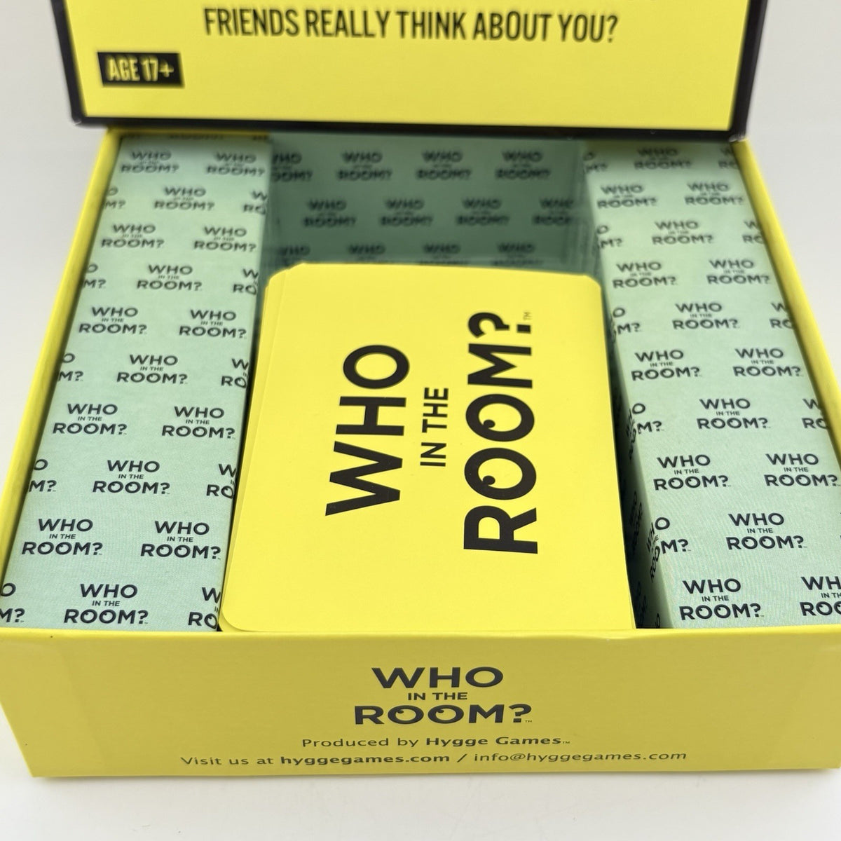 Who in the Room? Party Game by Hygge Games Friends 17+ Game Complete VGC