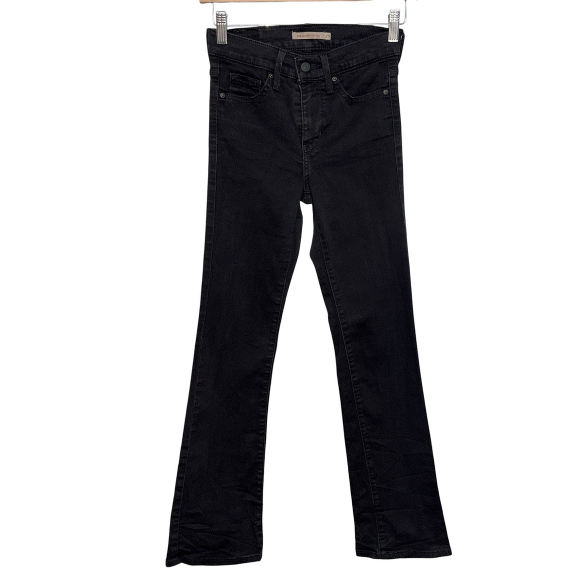 Levi's Women's 25Wx30L 315 Shaping Bootcut Black Denim Jeans Cotton Stretch VGC