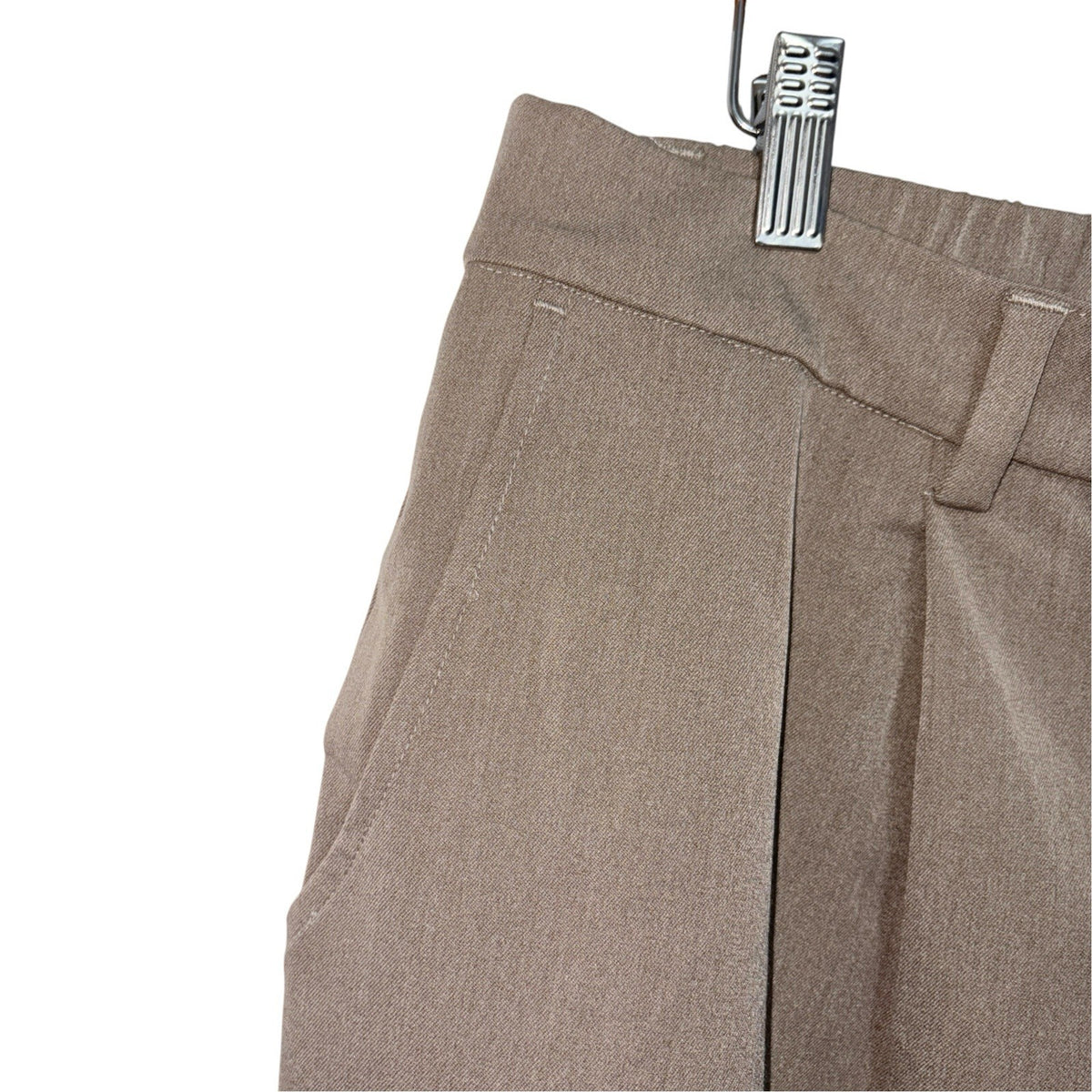 Mauvais Men's Size W36 Beige Taupe Tailored Trousers Relaxed Fit Pleated New