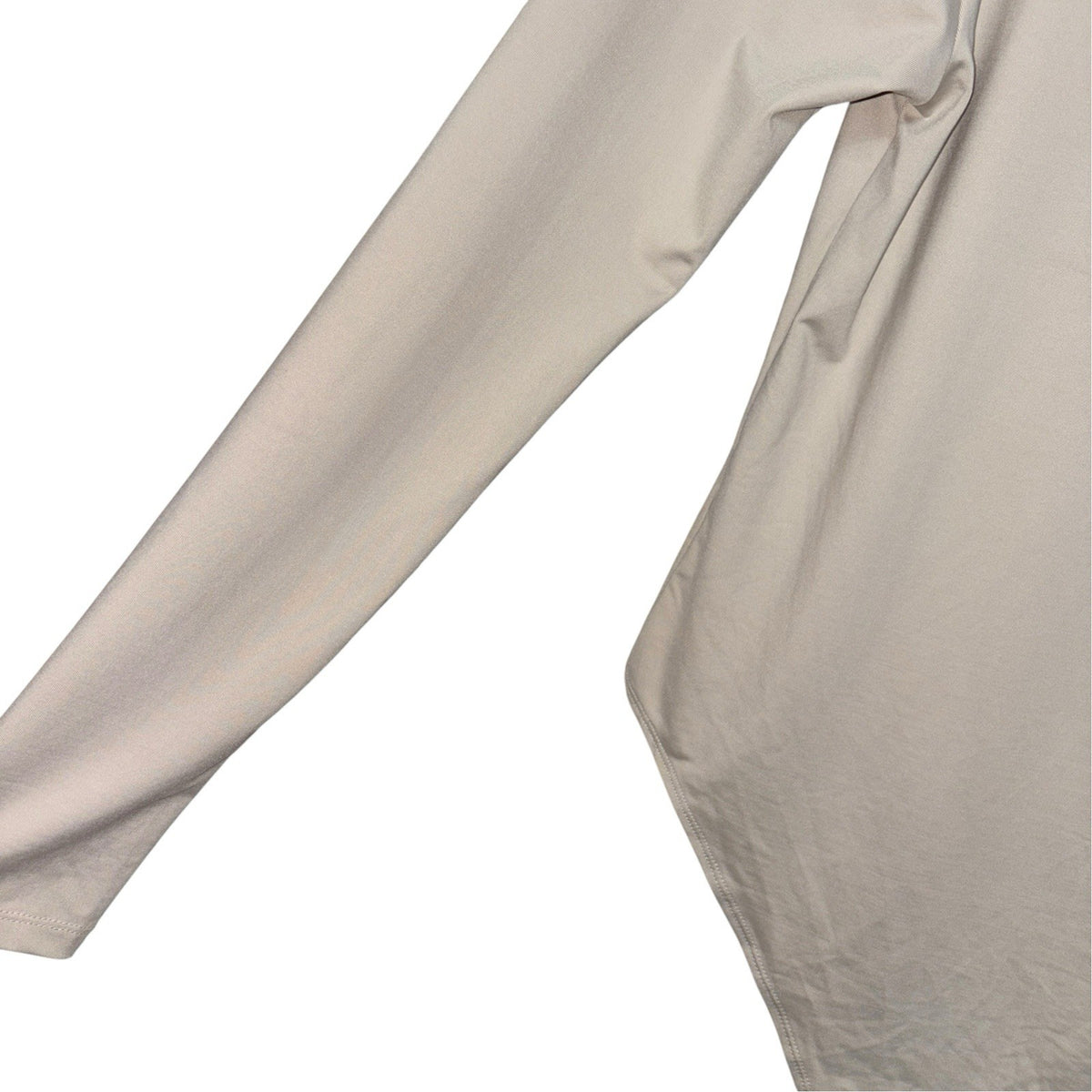 Topshop Women's Size Medium Long Sleeved Bodysuit Beige Cream Used VGC