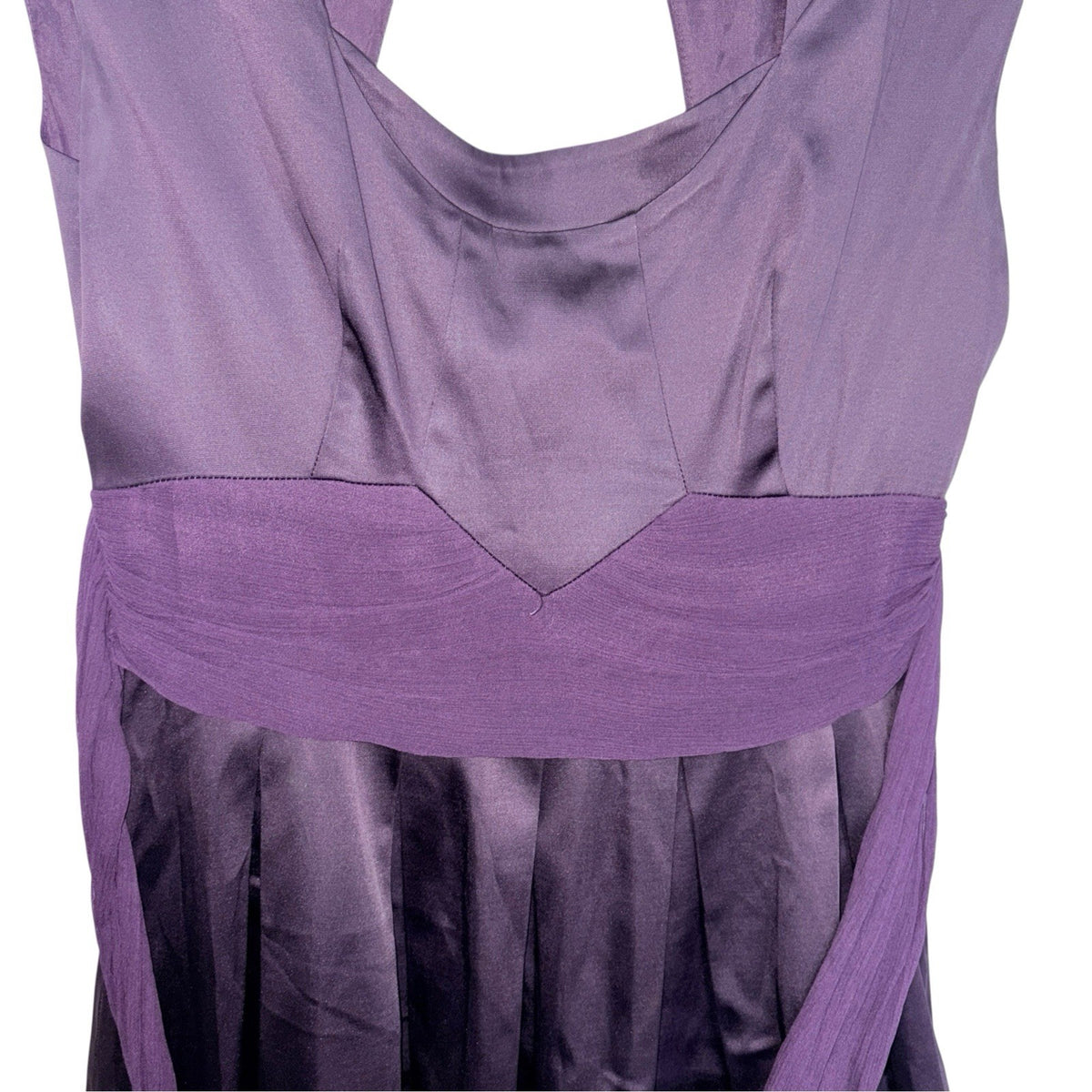 Warehouse Spotlight Women's Size UK 10 Occasions Dress Deep Purple Zip Rear Worn