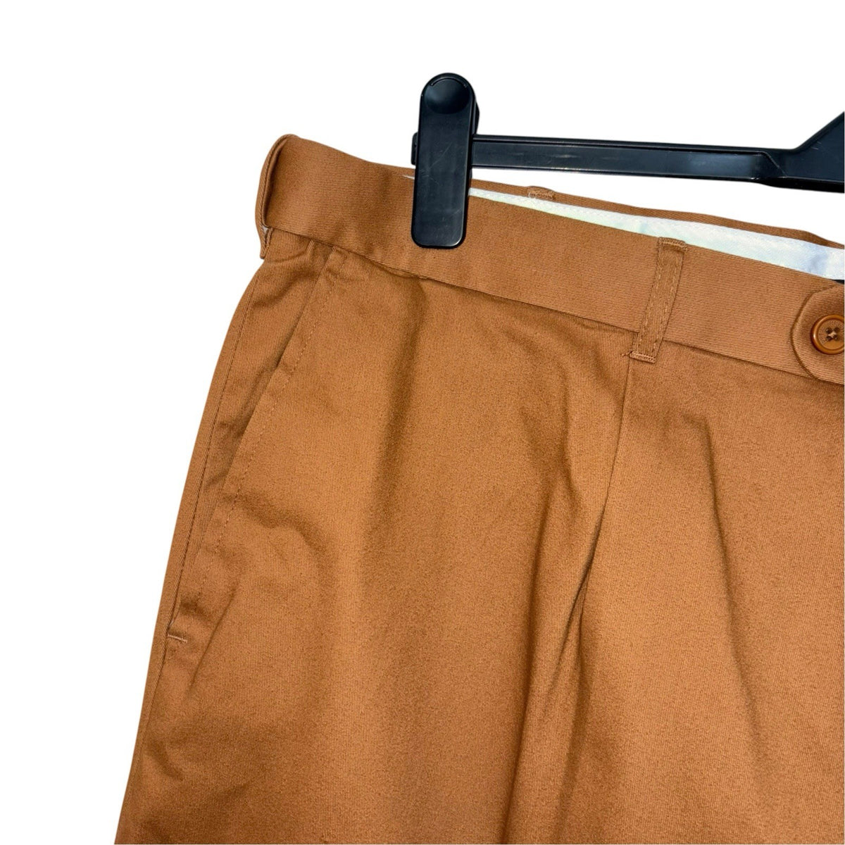Peter Christian Size 48"W Chinos Trousers Tan Brown Straight Fit Pleat Front VGC