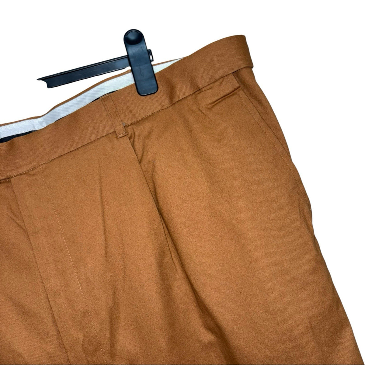 Peter Christian Size 48"W Chinos Trousers Tan Brown Straight Fit Pleat Front VGC