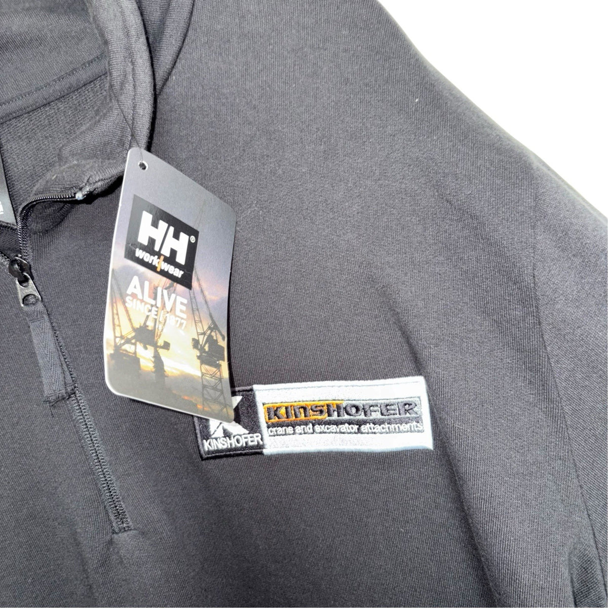 Helly Hansen Workwear Size 3XL Sweatshirt Manchester 1/2 Zip Black Branded New