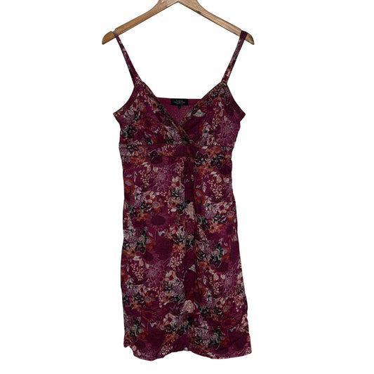 Debenhams Casual Women's Size UK 14 Sleeveless Summer Dress Purple Floral VGC