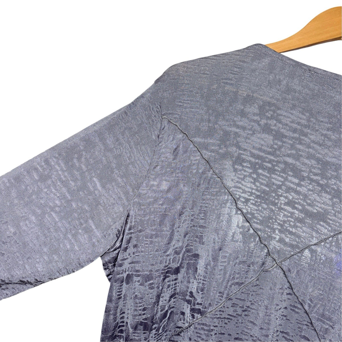 Per Una Women's Size UK 18 Grey V-Neck Open Front 3/4 Sleeve Cardigan VGC