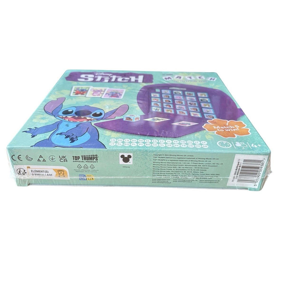 Disney Stitch Top Trumps Match Crazy Cube Game Brand New Sealed