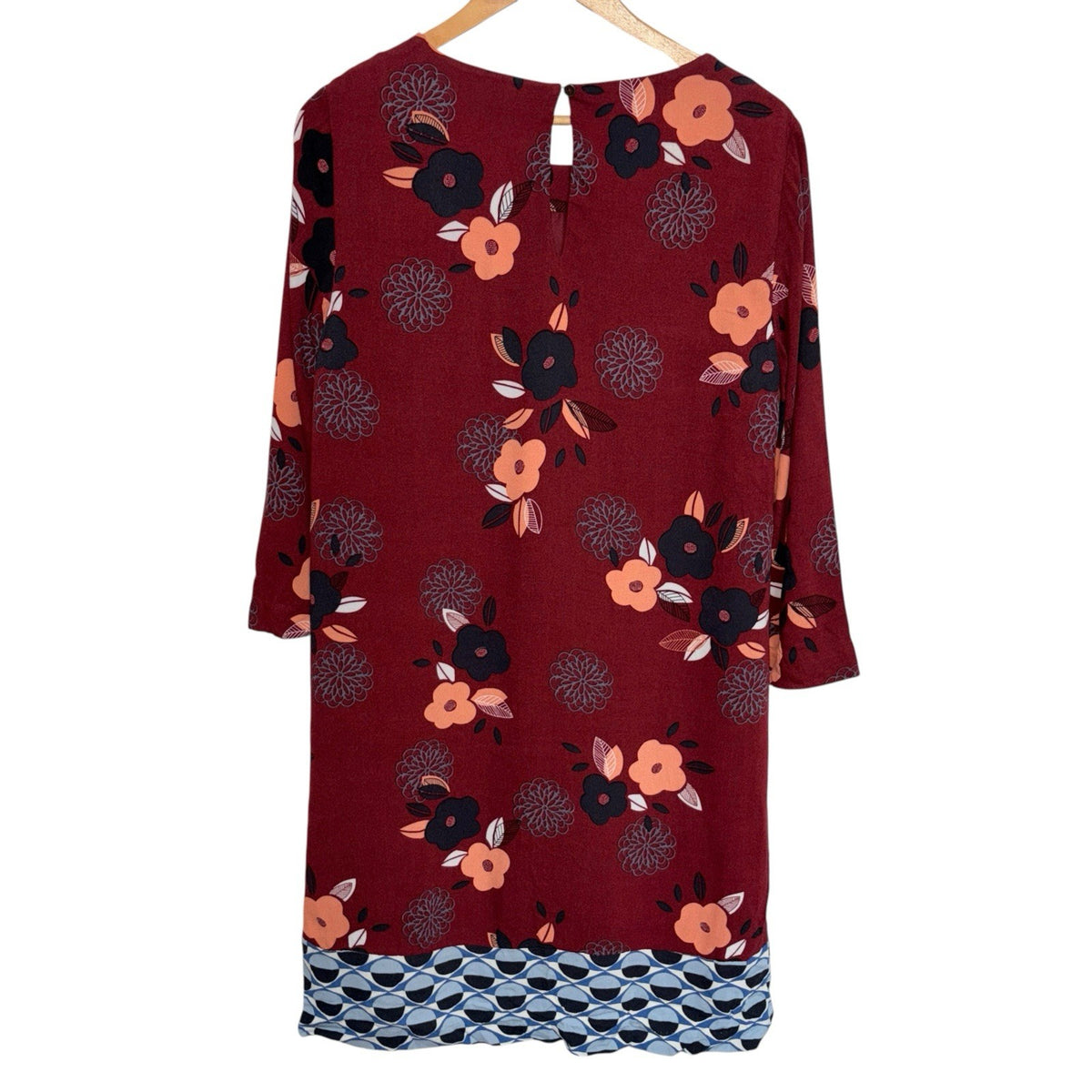 BNWT White Stuff Edo Women's Size UK 12 3/4 Sleeve Dress Japanese Insipired Red