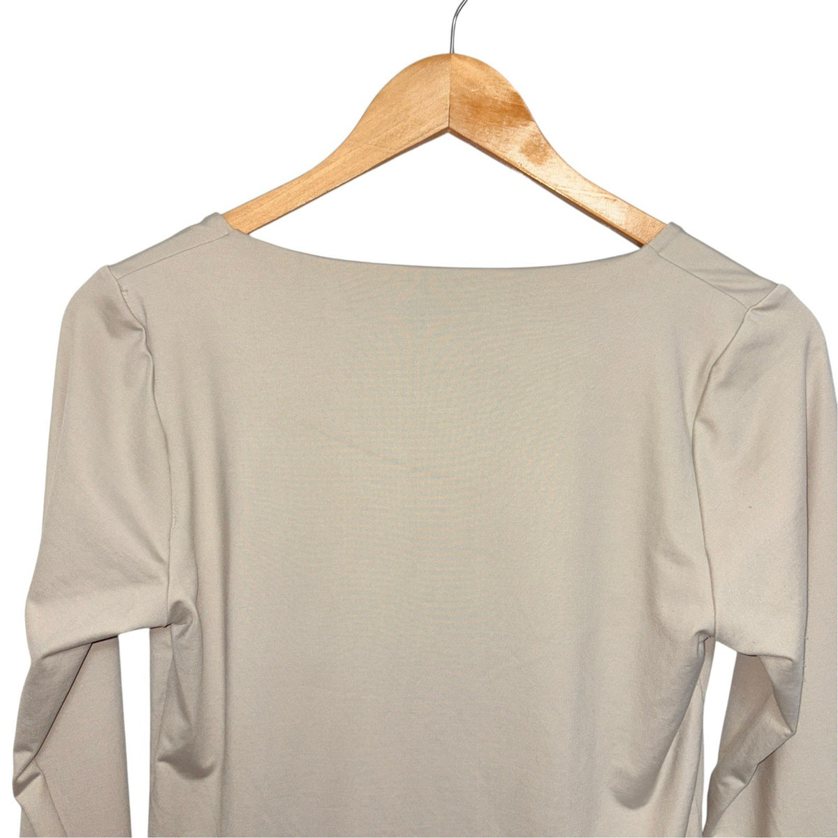 Topshop Women's Size Medium Long Sleeved Bodysuit Beige Cream Used VGC