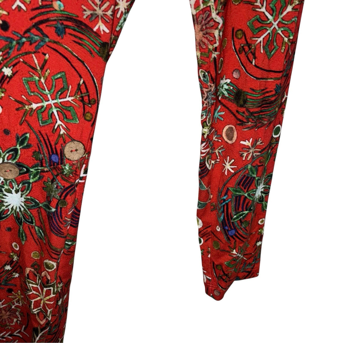 Joe Browns Size UK 14 Tunic Dress Long Sleeve Red Christmas Print Festive VGC