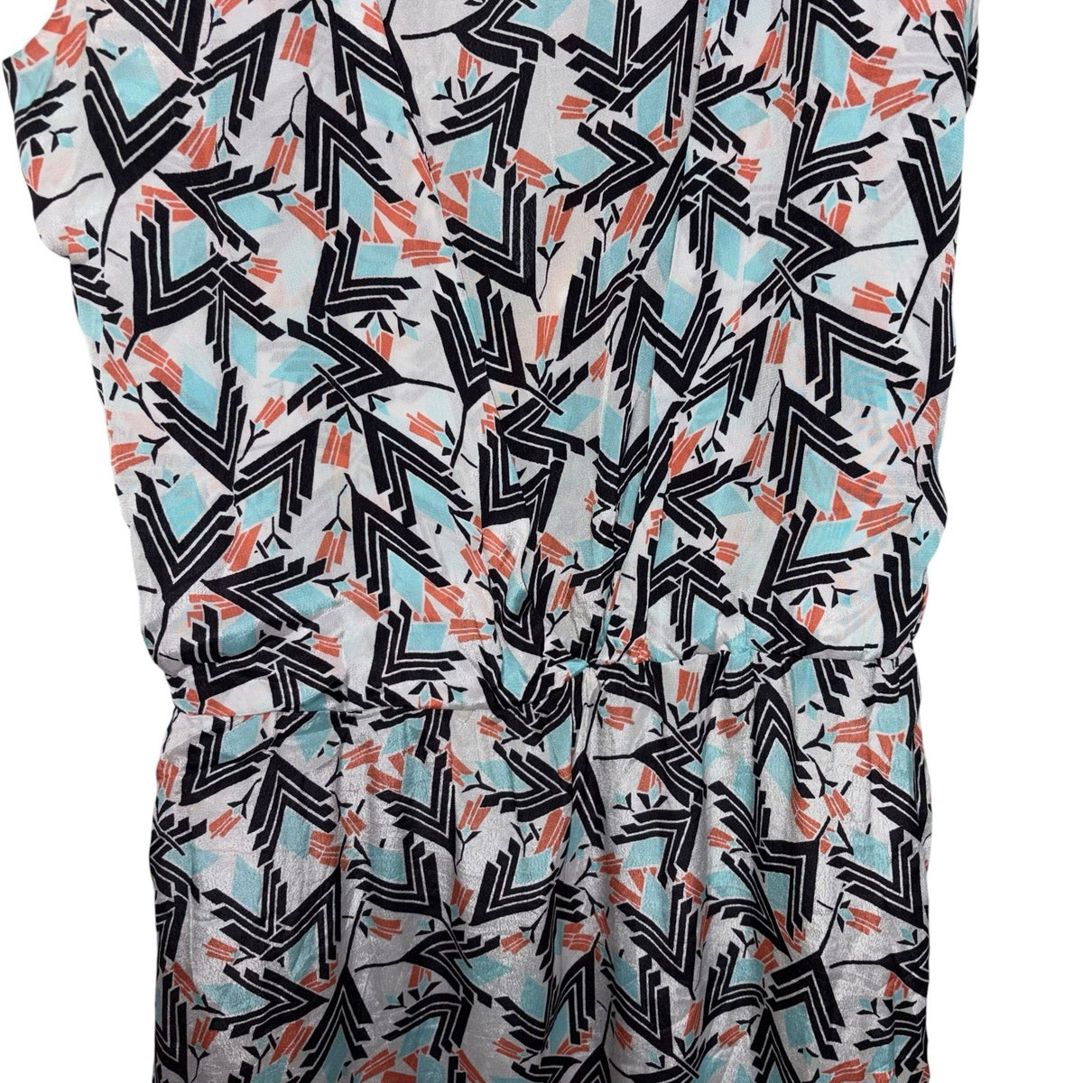 Pepe Jeans Women's Size Small Sleeveless Dress 80s Multi Geo Pattern Style VGC