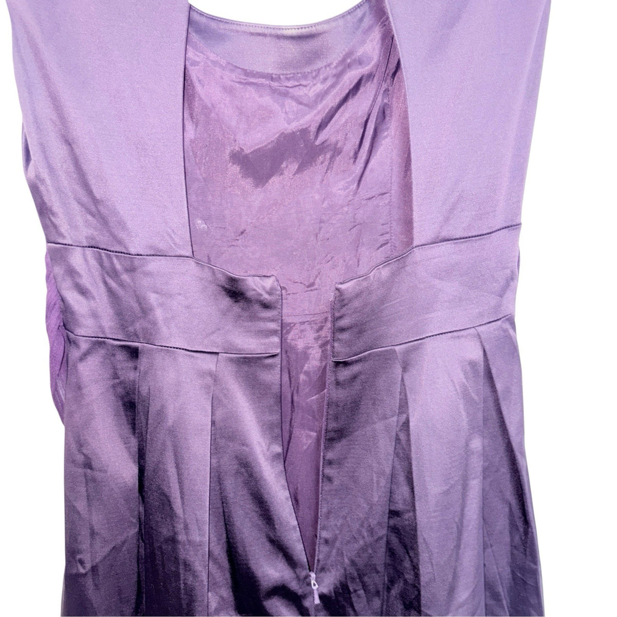 Warehouse Spotlight Women's Size UK 10 Occasions Dress Deep Purple Zip Rear Worn