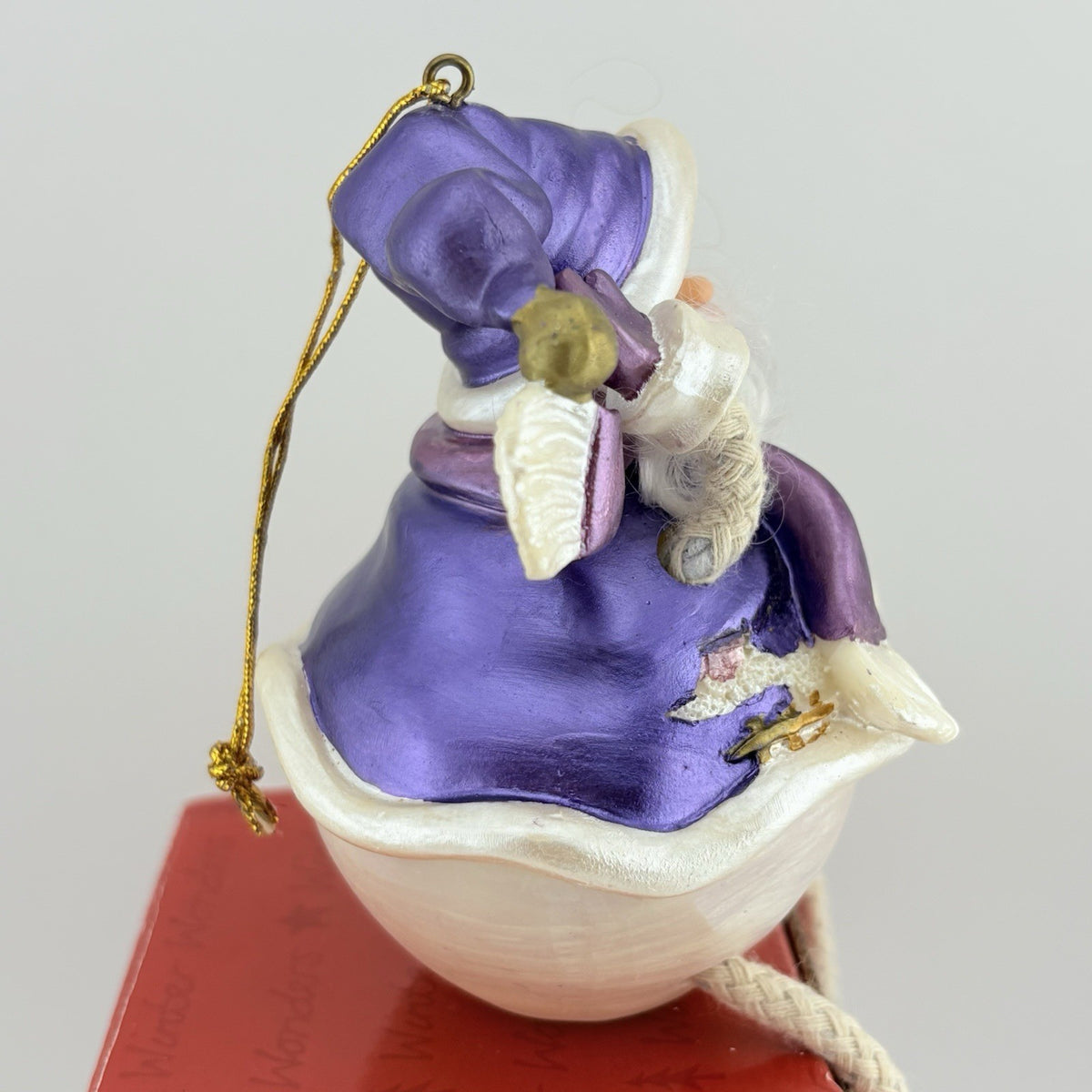 Salco Meridian Collection Hanging Christmas Ornament Purple Santa Claus VGC