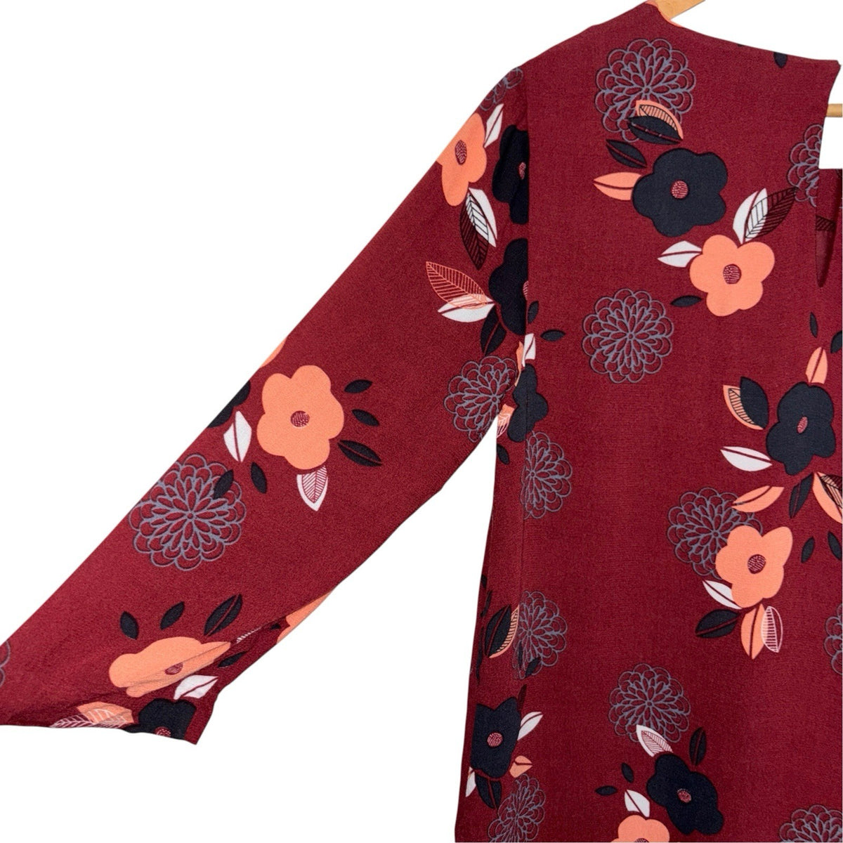 BNWT White Stuff Edo Women's Size UK 12 3/4 Sleeve Dress Japanese Insipired Red