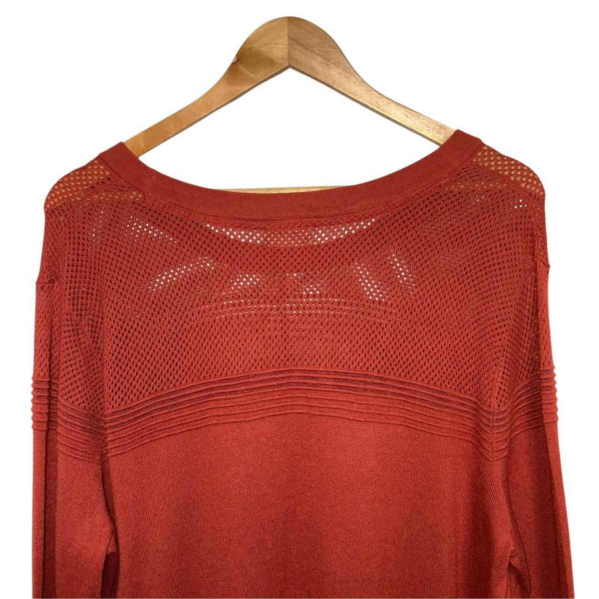 Market & Spruce Size 2XL Jumper Pullover Long Sleeve "Rowan" Rust Red New