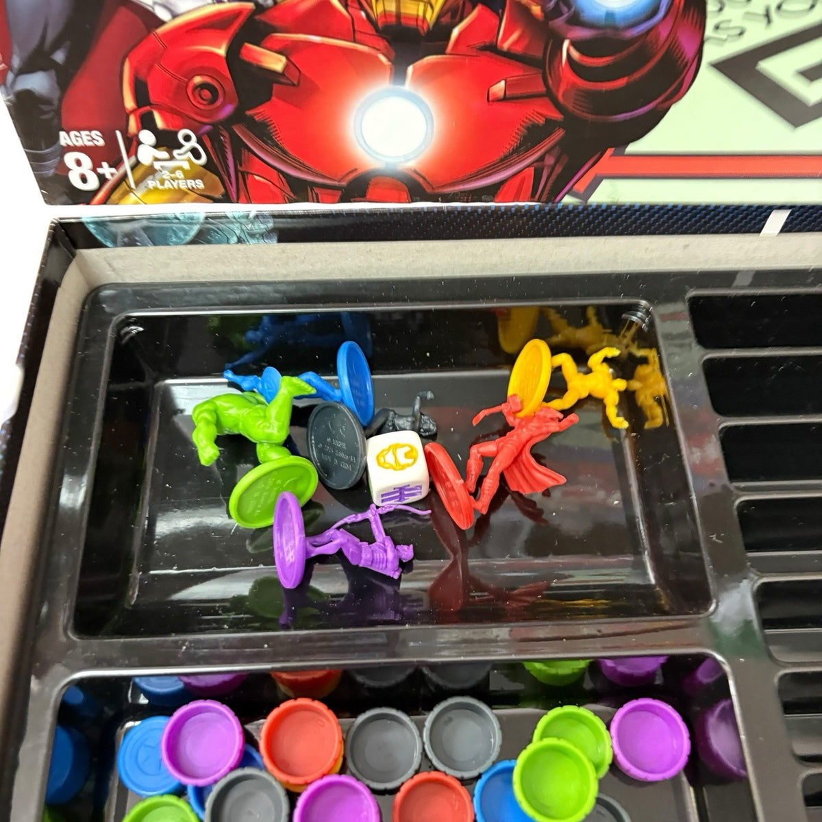 2014 Hasbro Marvel Avengers Edition Monopoly 6 Tokens Complete VGC