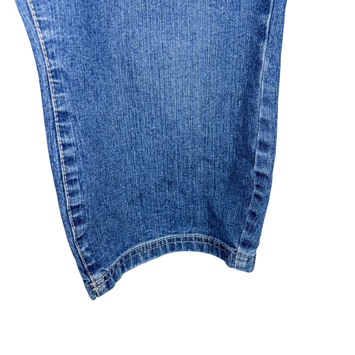 Debenhams Women's Size UK 22 Cropped Denim Jeans Mid Blue Zip Fly Plus Size VGC