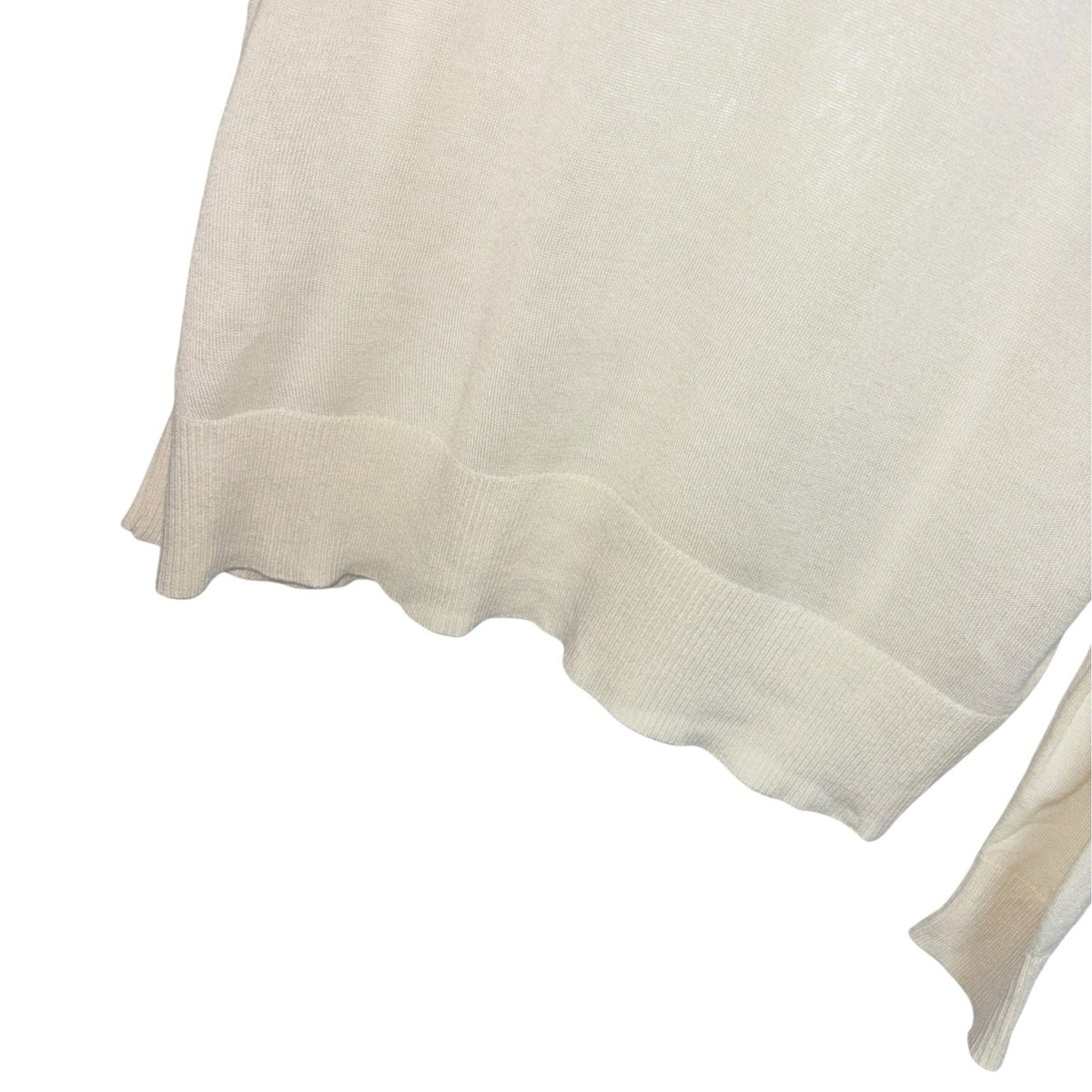 H&M Women's Size M Long Sleeve Pullover Jumper Ivory Roll Neck Turtleneck VGC