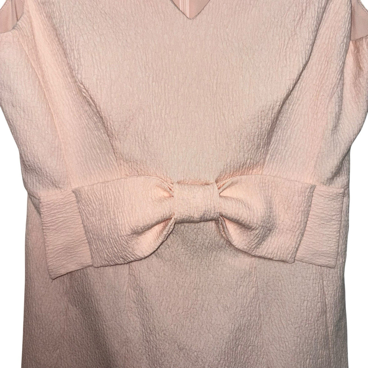 Coast Women's Size UK 14 Sleeveless Dress Pale Pink Bow Detail Zip Occasions VGC