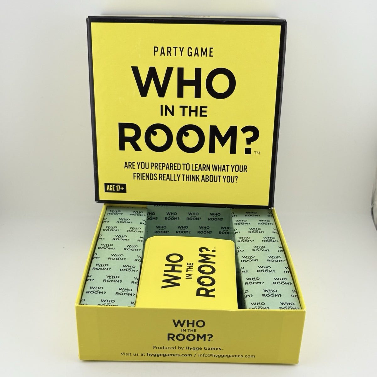 Who in the Room? Party Game by Hygge Games Friends 17+ Game Complete VGC