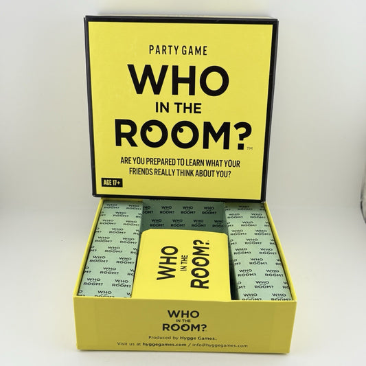 Who in the Room? Party Game by Hygge Games Friends 17+ Game Complete VGC