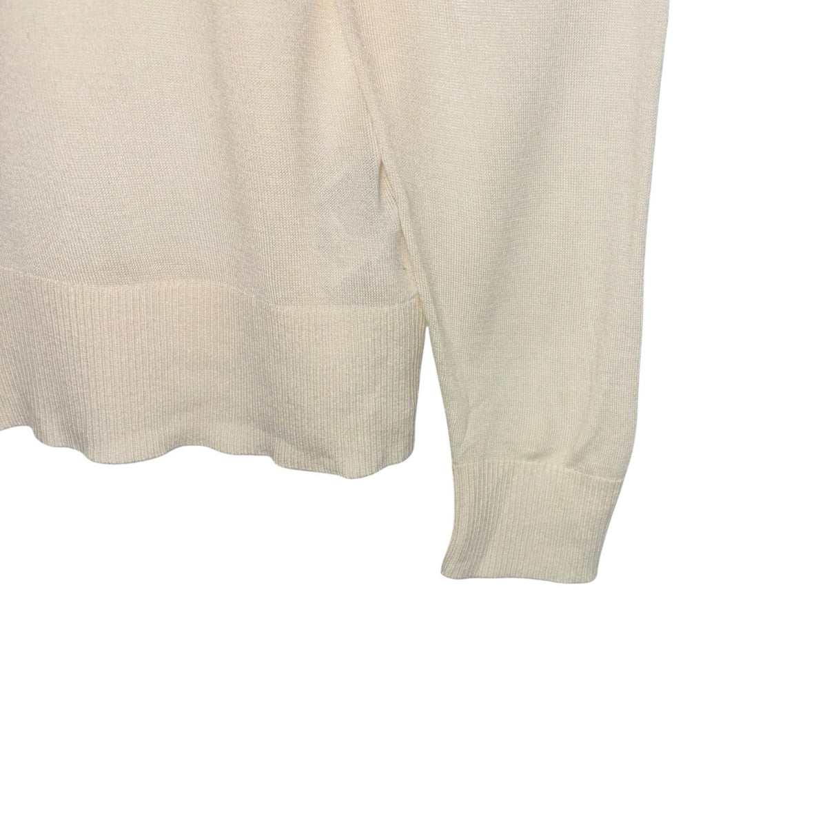 H&M Women's Size M Long Sleeve Pullover Jumper Ivory Roll Neck Turtleneck VGC