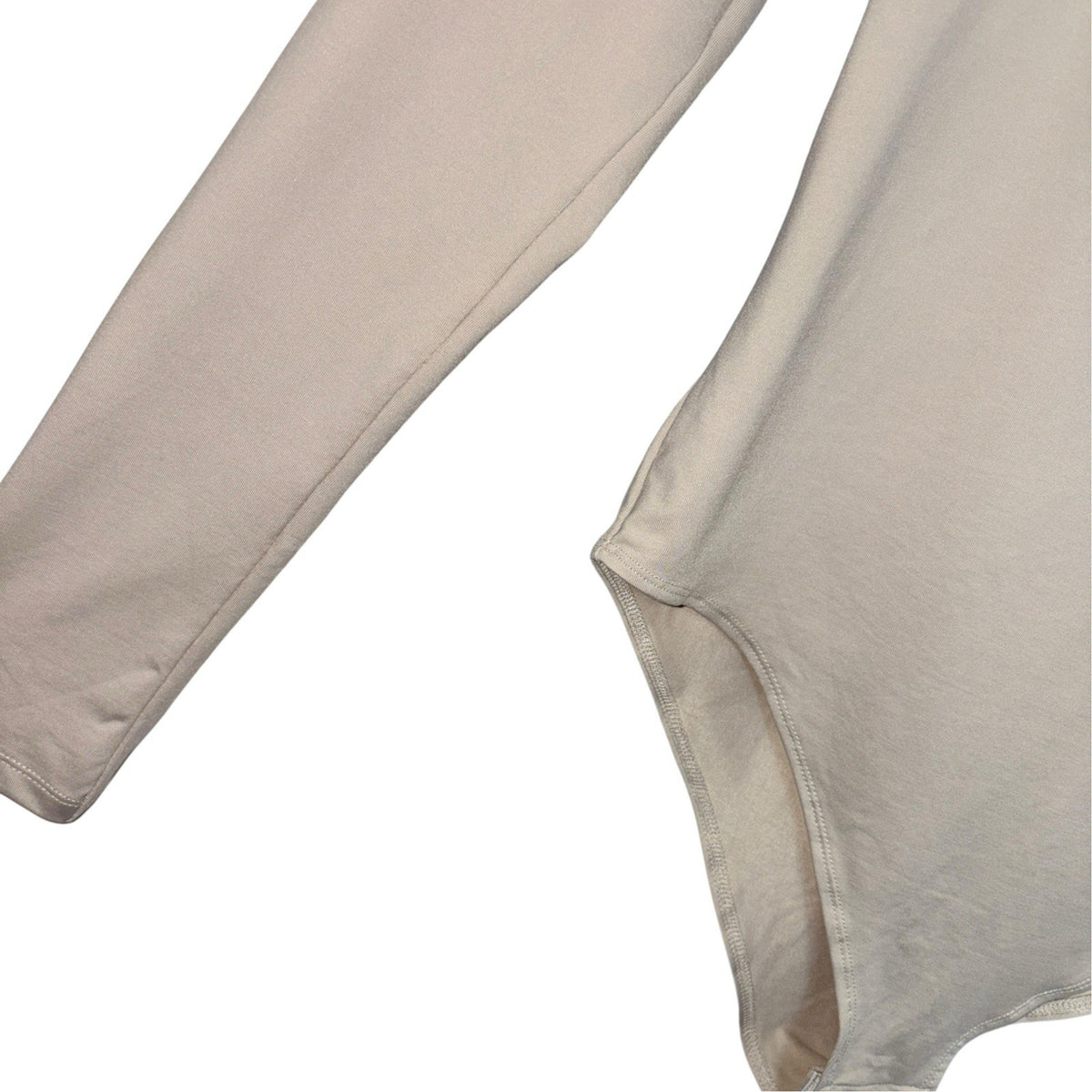 Topshop Women's Size Medium Long Sleeved Bodysuit Beige Cream Used VGC