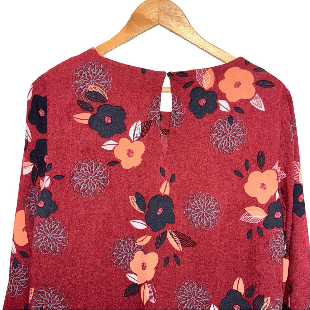 BNWT White Stuff Edo Women's Size UK 12 3/4 Sleeve Dress Japanese Insipired Red