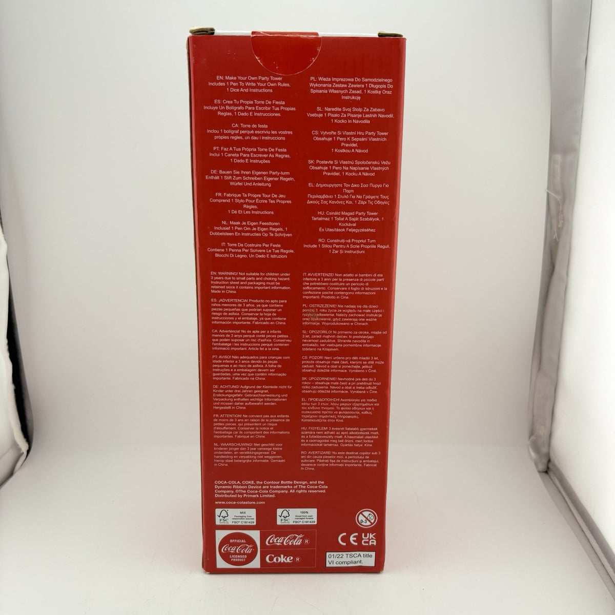 Coca-Cola x Primark Make Your Own Party Tower Game Complete New Sealed