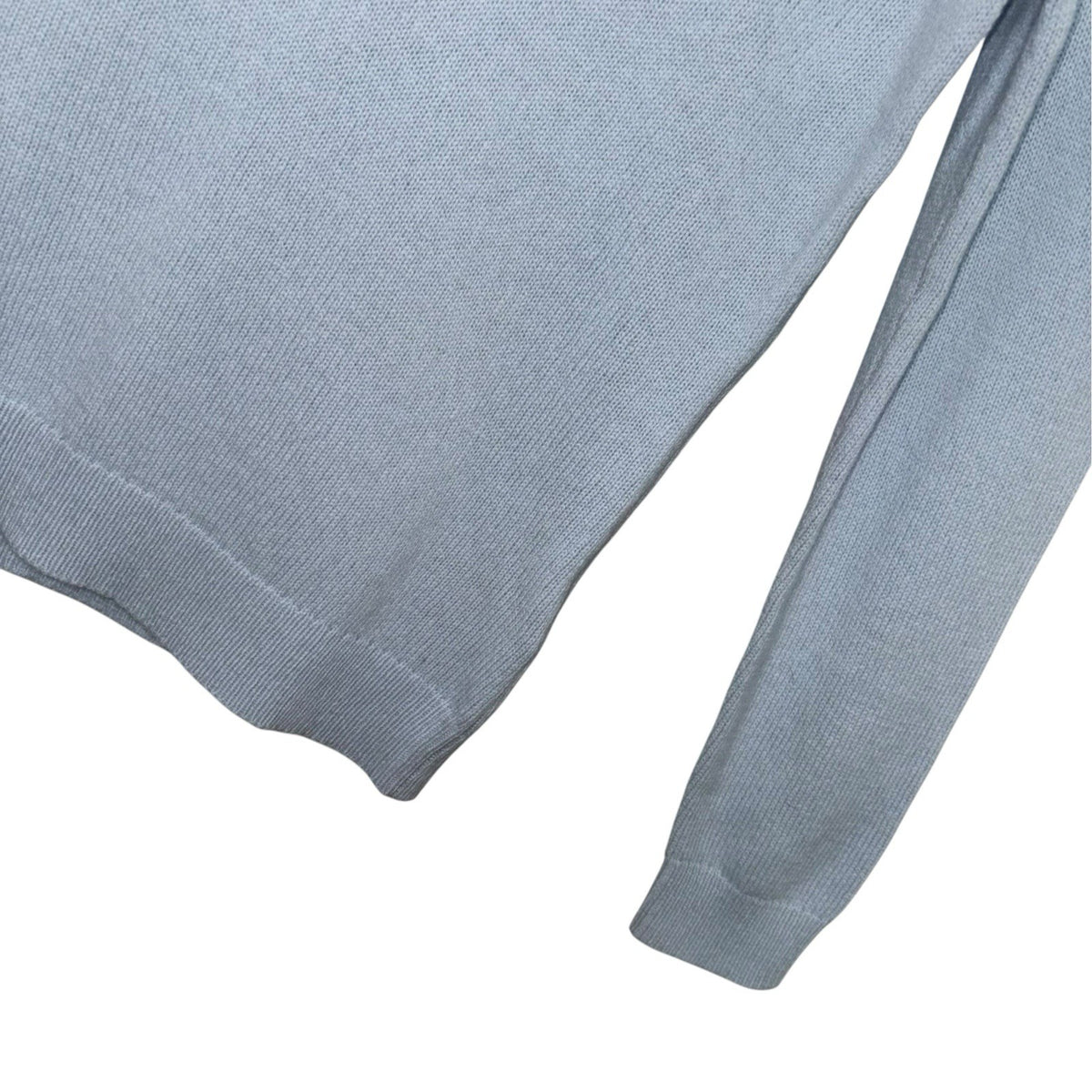 Woolovers Size Medium Lambswool Jumper Baby Blue Long Sleeve V Neck VGC
