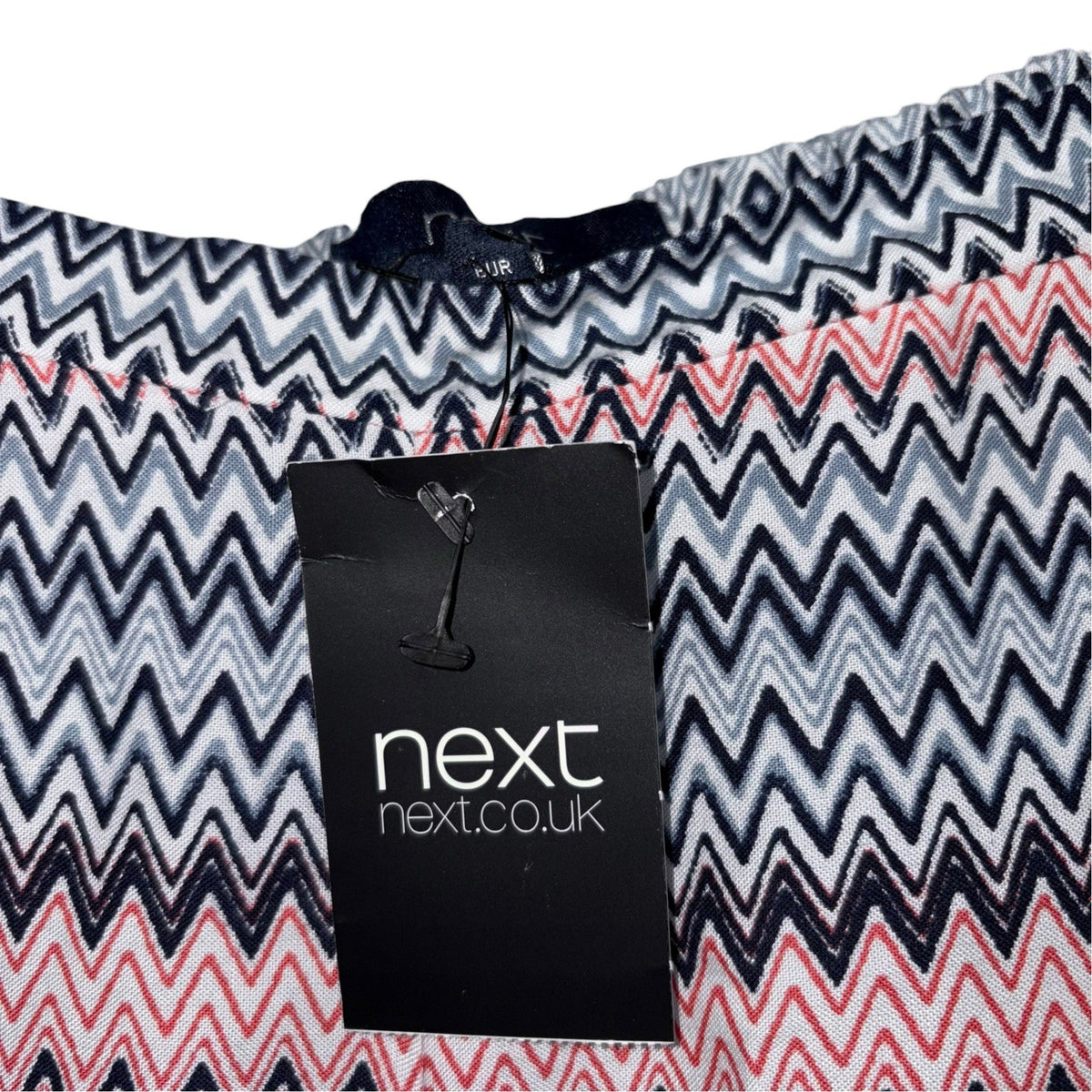 BNWT Next Size UK 12 Wide Leg Trousers Palazzo Pants Blue Red Aztec Pockets New