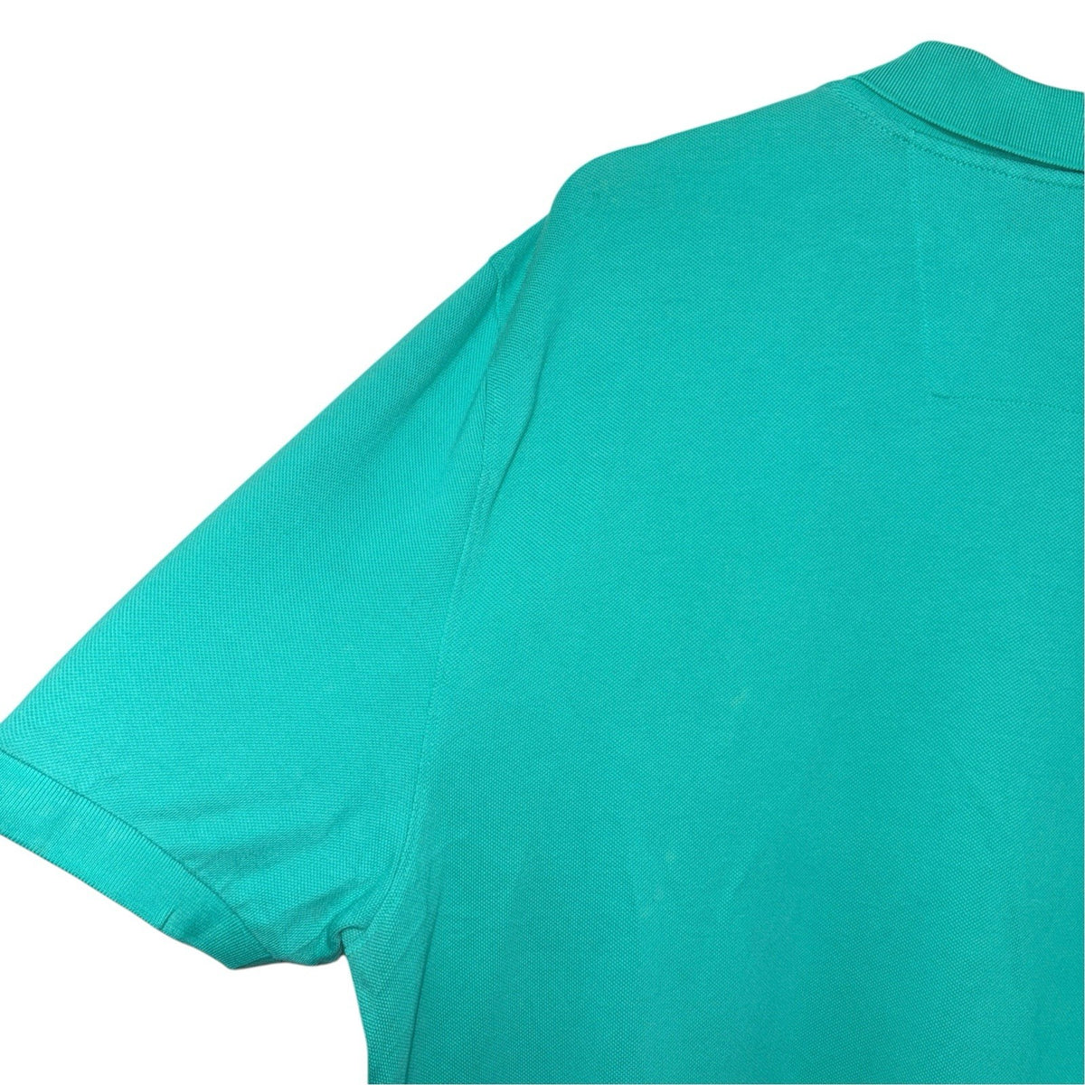 Nautica Mens Size 2XL Short Sleeve Polo Shirt Teal Green Embroidered Logo Worn