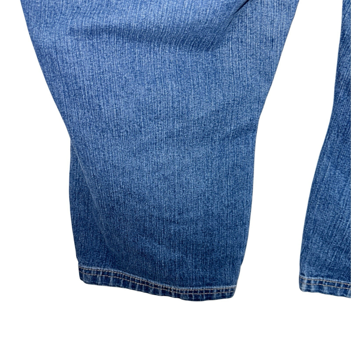 Debenhams Women's Size UK 22 Cropped Denim Jeans Mid Blue Zip Fly Plus Size VGC