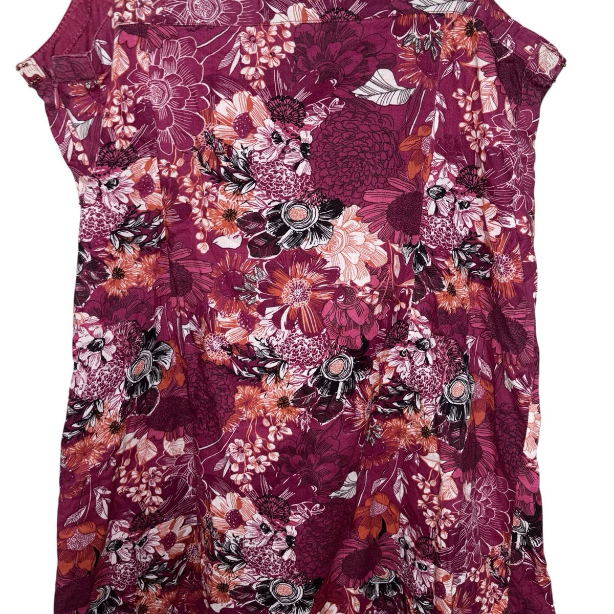 Debenhams Casual Women's Size UK 14 Sleeveless Summer Dress Purple Floral VGC