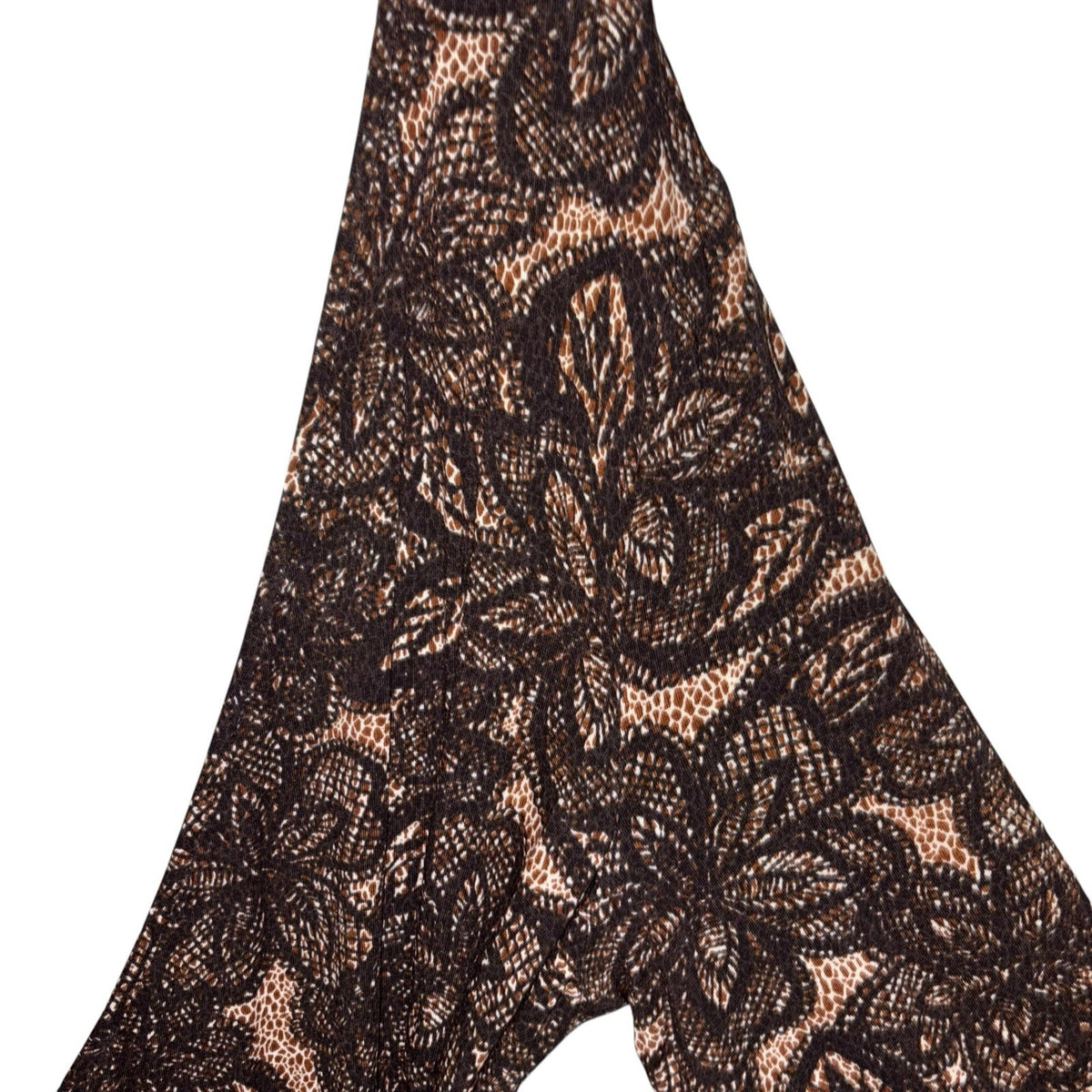 EAST Women's Size UK 16 3/4 Sleeve Wrap Midi Dress Brown Floral Autumnal VGC