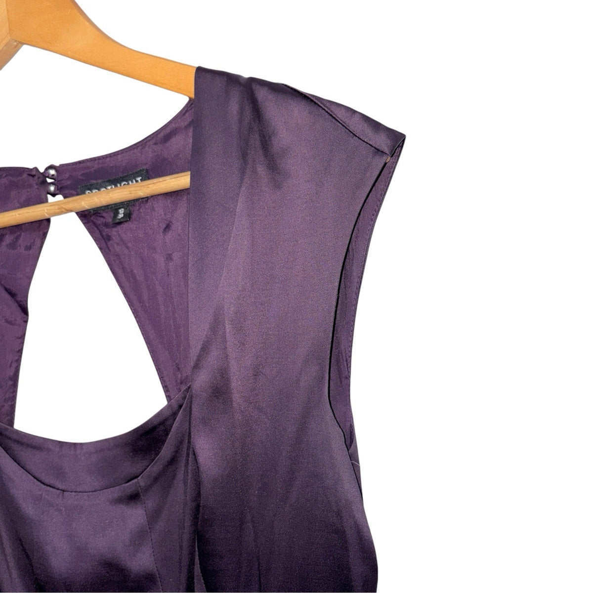 Warehouse Spotlight Women's Size UK 10 Occasions Dress Deep Purple Zip Rear Worn