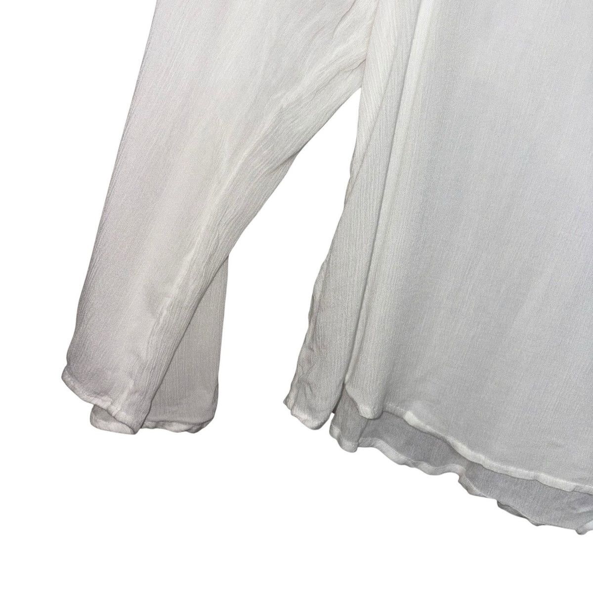 M&S Collection Women's Size UK 18 Long Sleeve Blouse Top White With Lace Panel
