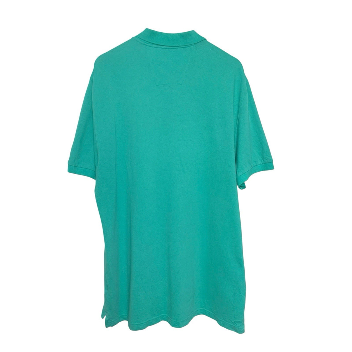 Nautica Mens Size 2XL Short Sleeve Polo Shirt Teal Green Embroidered Logo Worn