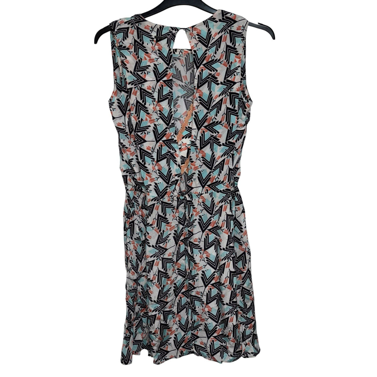 Pepe Jeans Women's Size Small Sleeveless Dress 80s Multi Geo Pattern Style VGC