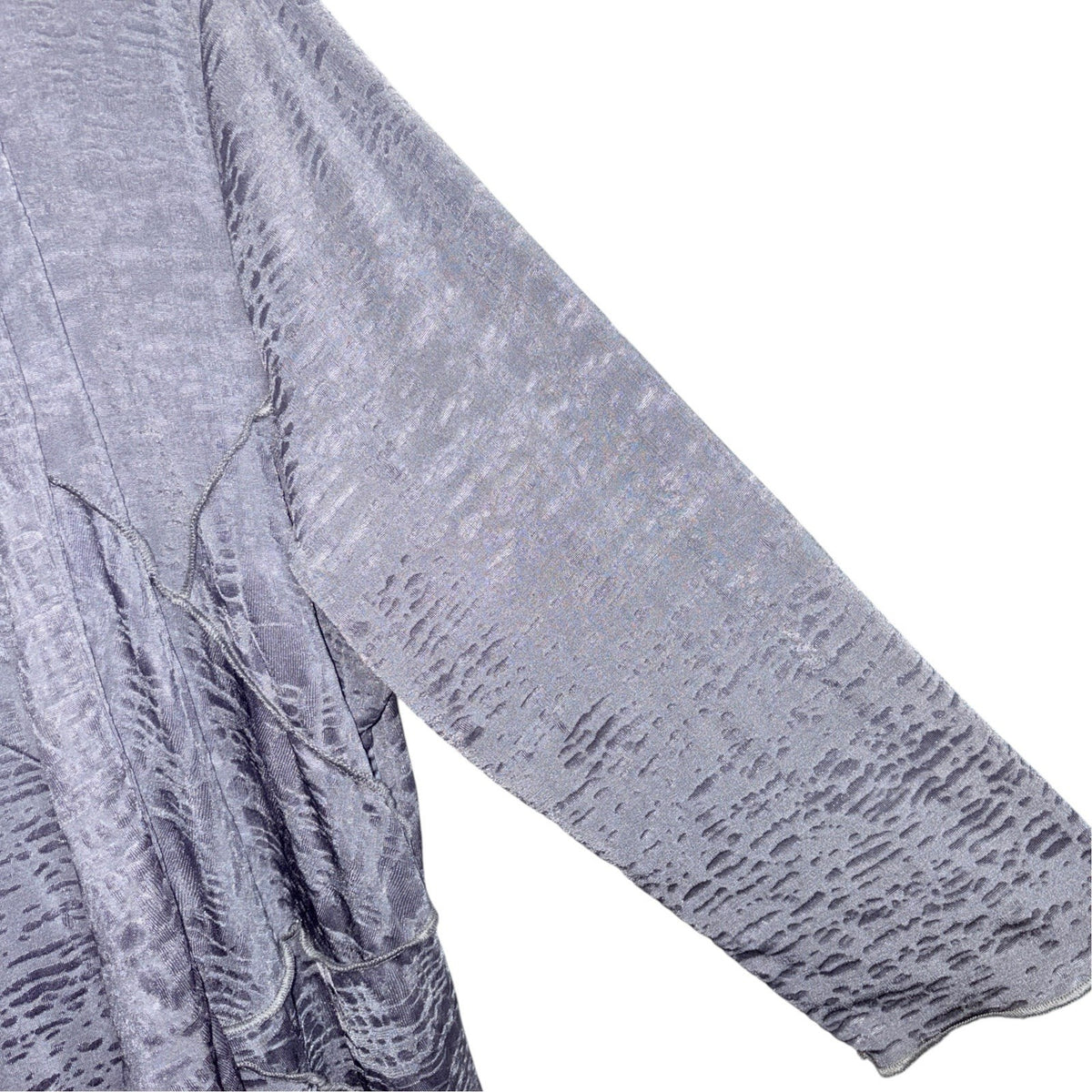 Per Una Women's Size UK 18 Grey V-Neck Open Front 3/4 Sleeve Cardigan VGC