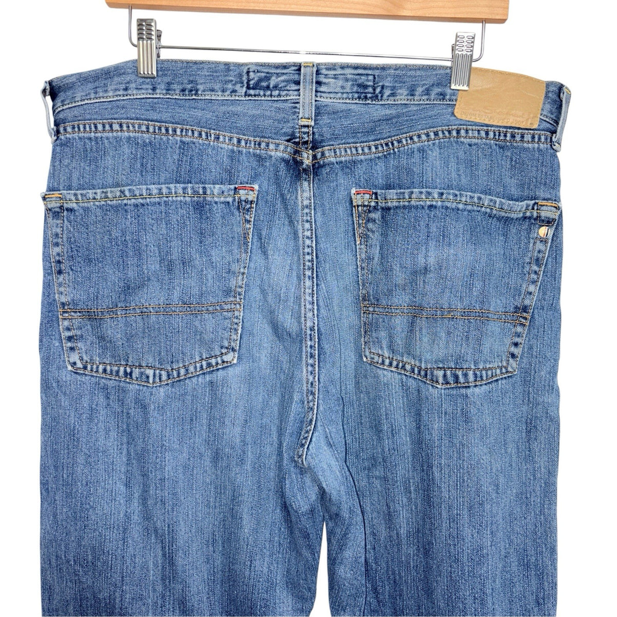 Ben Sherman Men's W36 L34 Loose Fit Blue Jeans Wide-Leg 100% Cotton Denim