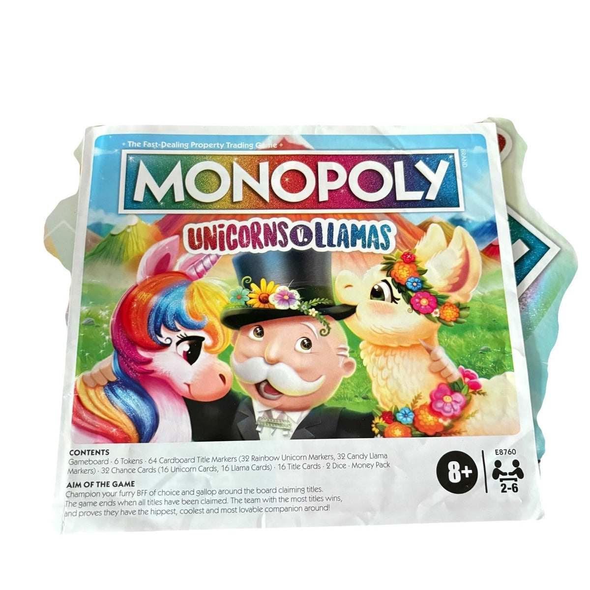 Monopoly Unicorns Vs. Llamas Board Game 2019 Complete & Very Good Condition