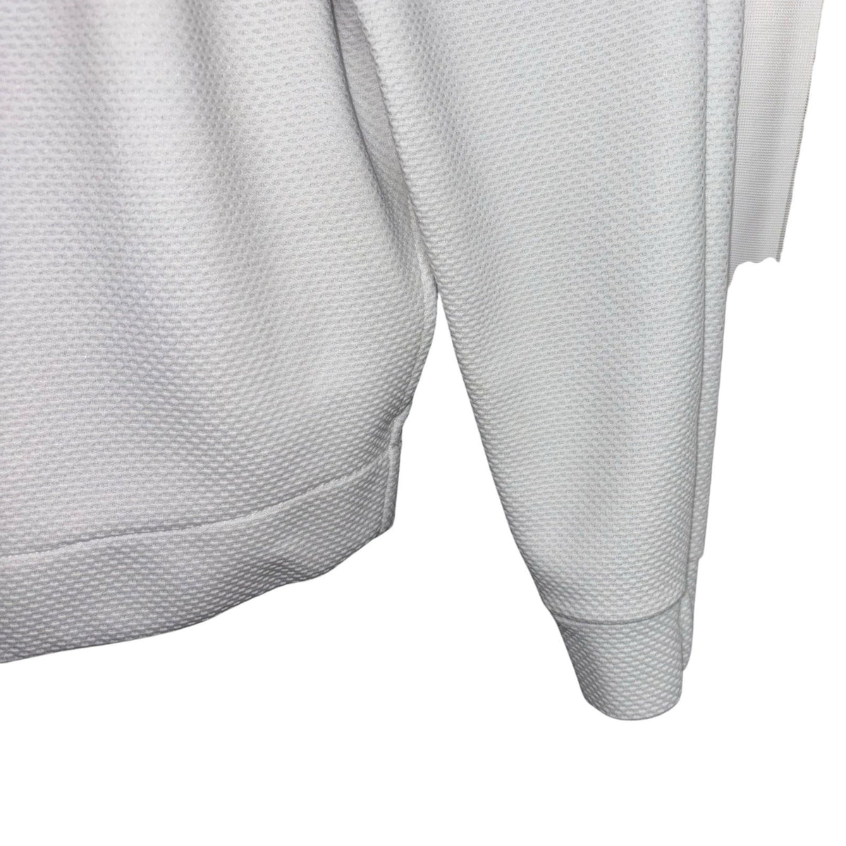 Benetton Size UK 16 Jumper Top Long Sleeve White Grey Rear Zip Futuristic VGC