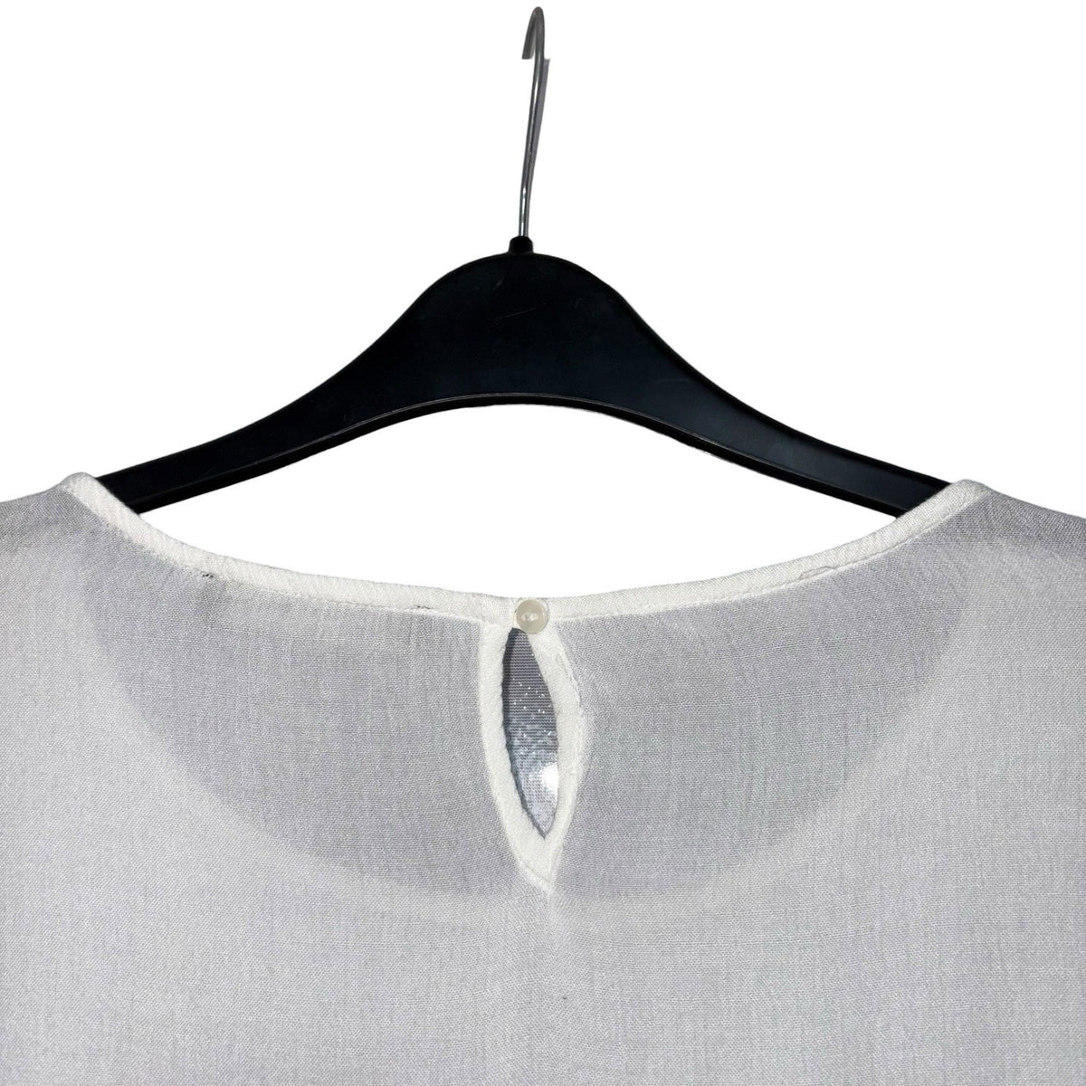M&S Collection Women's Size UK 18 Long Sleeve Blouse Top White With Lace Panel