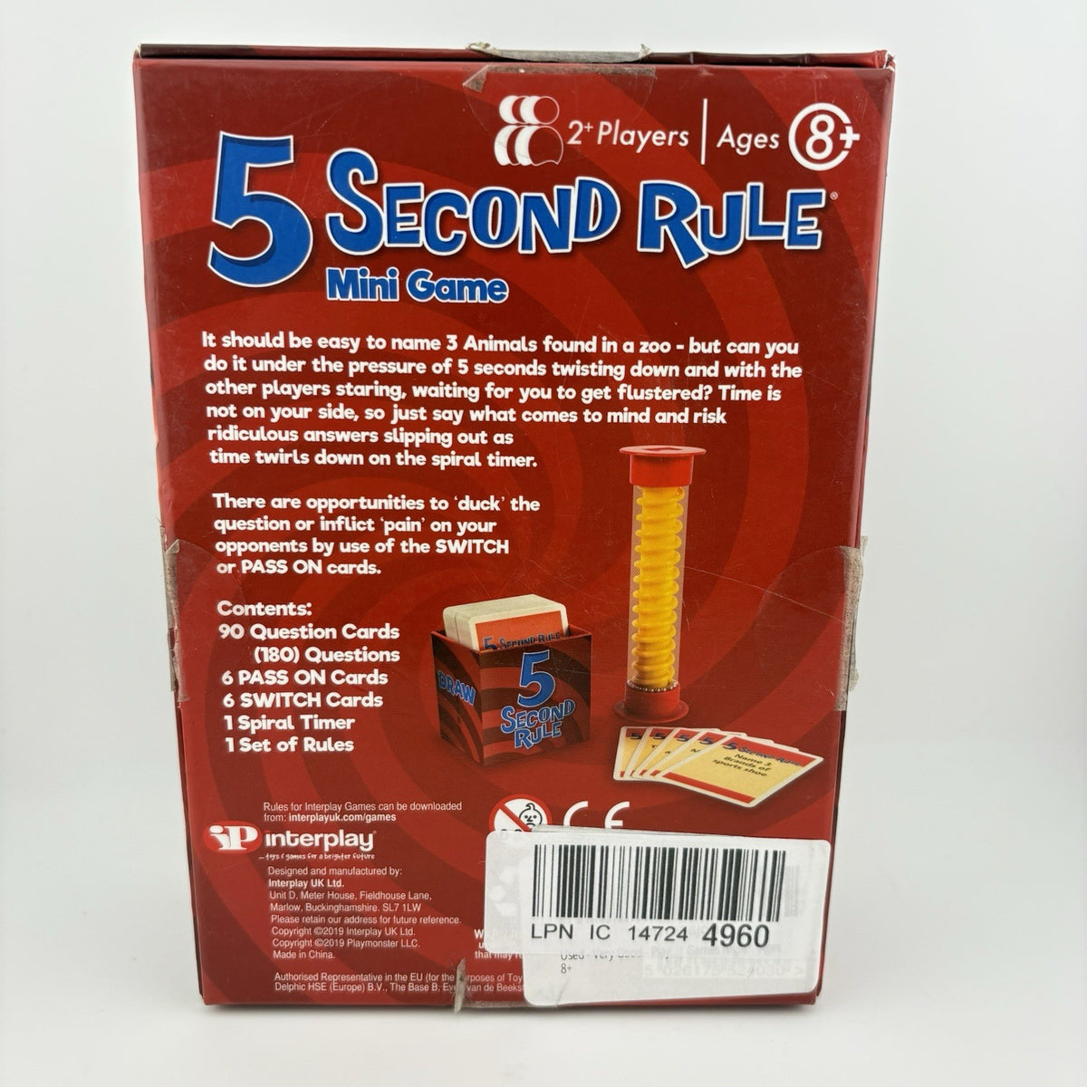 5 Second Rule Mini Game Quick-Fire Family Party Fun Complete Game VGC
