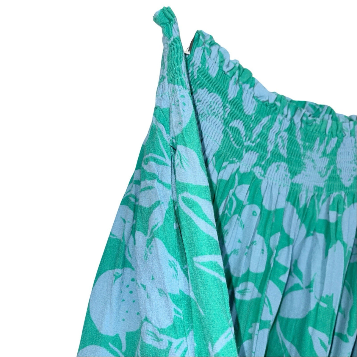 Joules Size UK 14 Floaty Summer Skirt Green Eileen Leaf Print With Pockets VGC