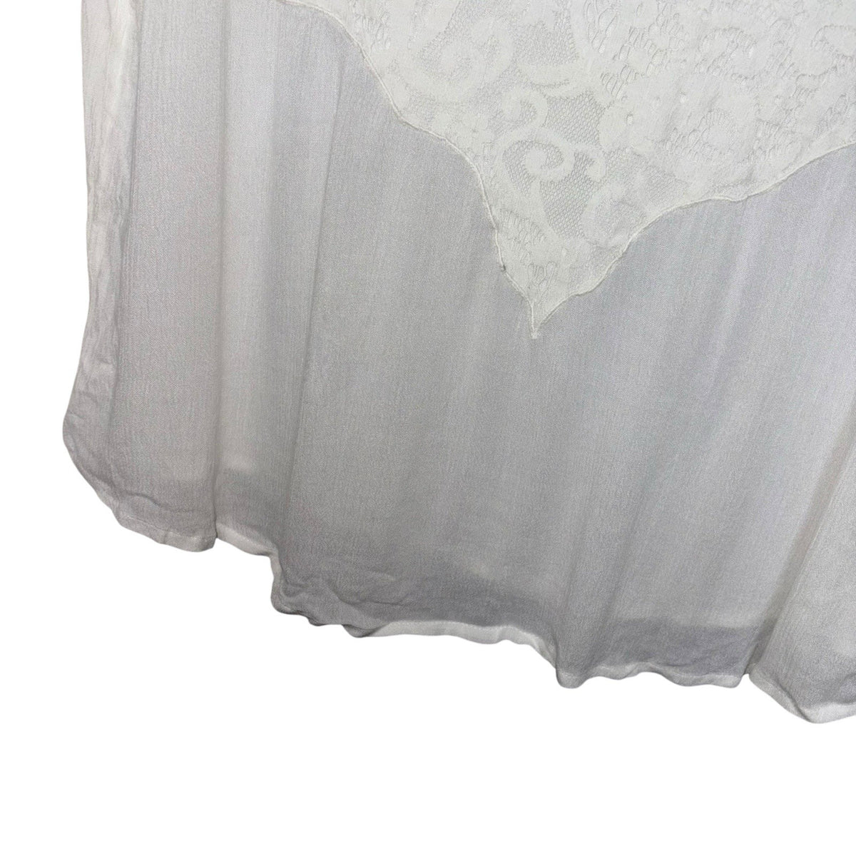M&S Collection Women's Size UK 18 Long Sleeve Blouse Top White With Lace Panel